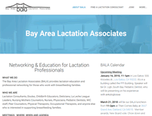 Tablet Screenshot of bayarealactation.org